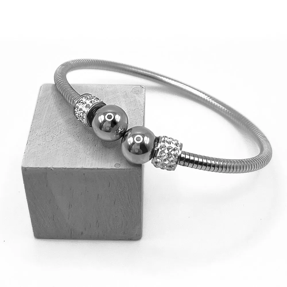 Sphere Open Bangle Bracelet