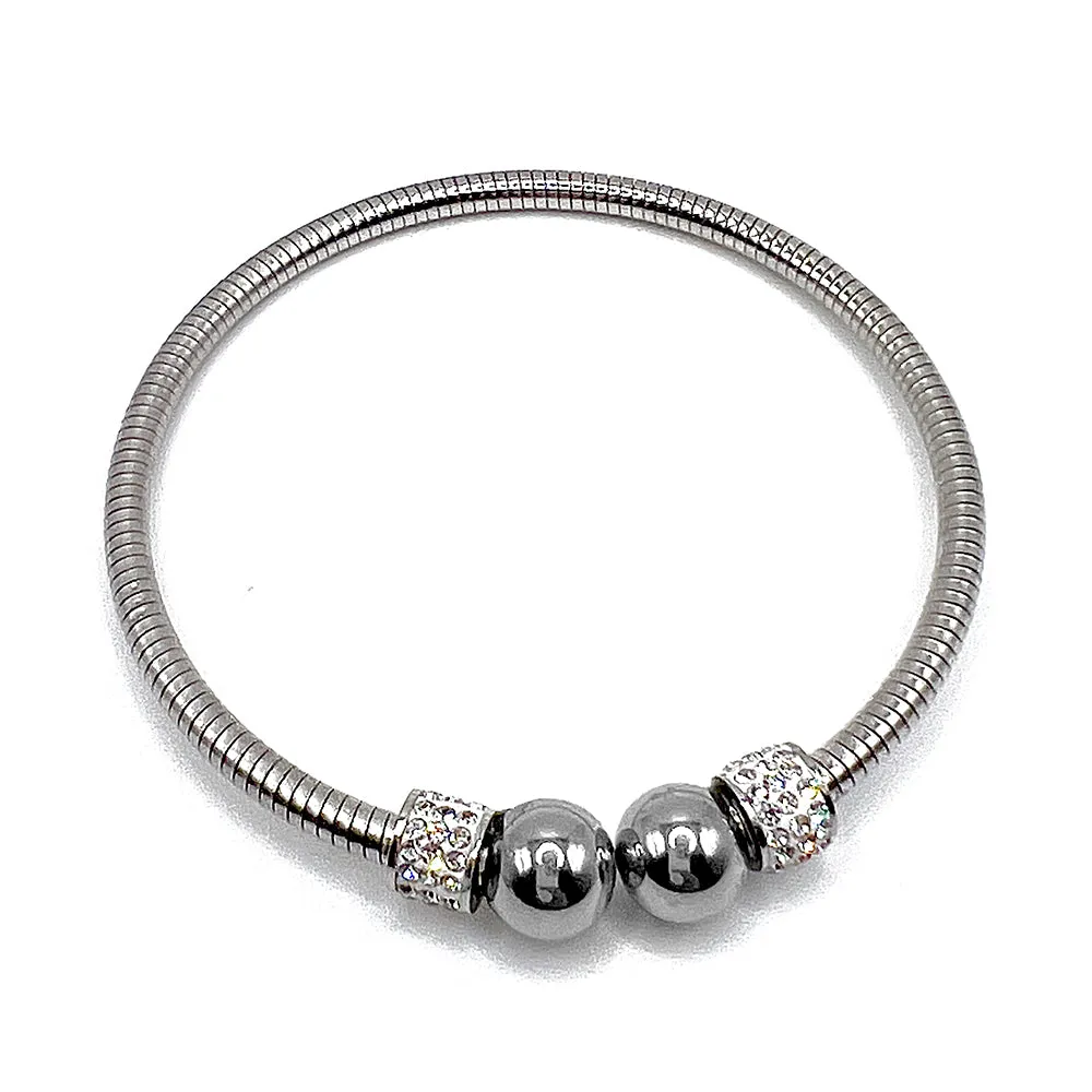 Sphere Open Bangle Bracelet