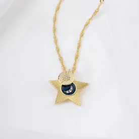 Starlight Navy & Gold Necklace