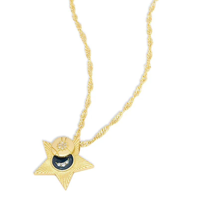 Starlight Navy & Gold Necklace