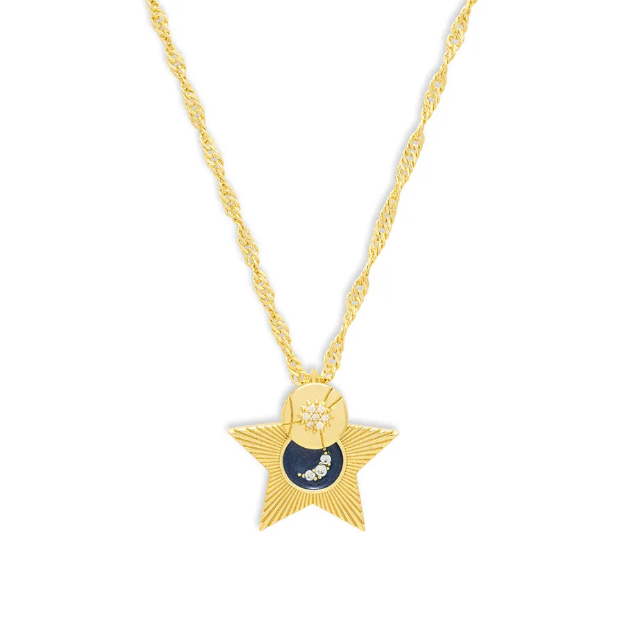 Starlight Navy & Gold Necklace