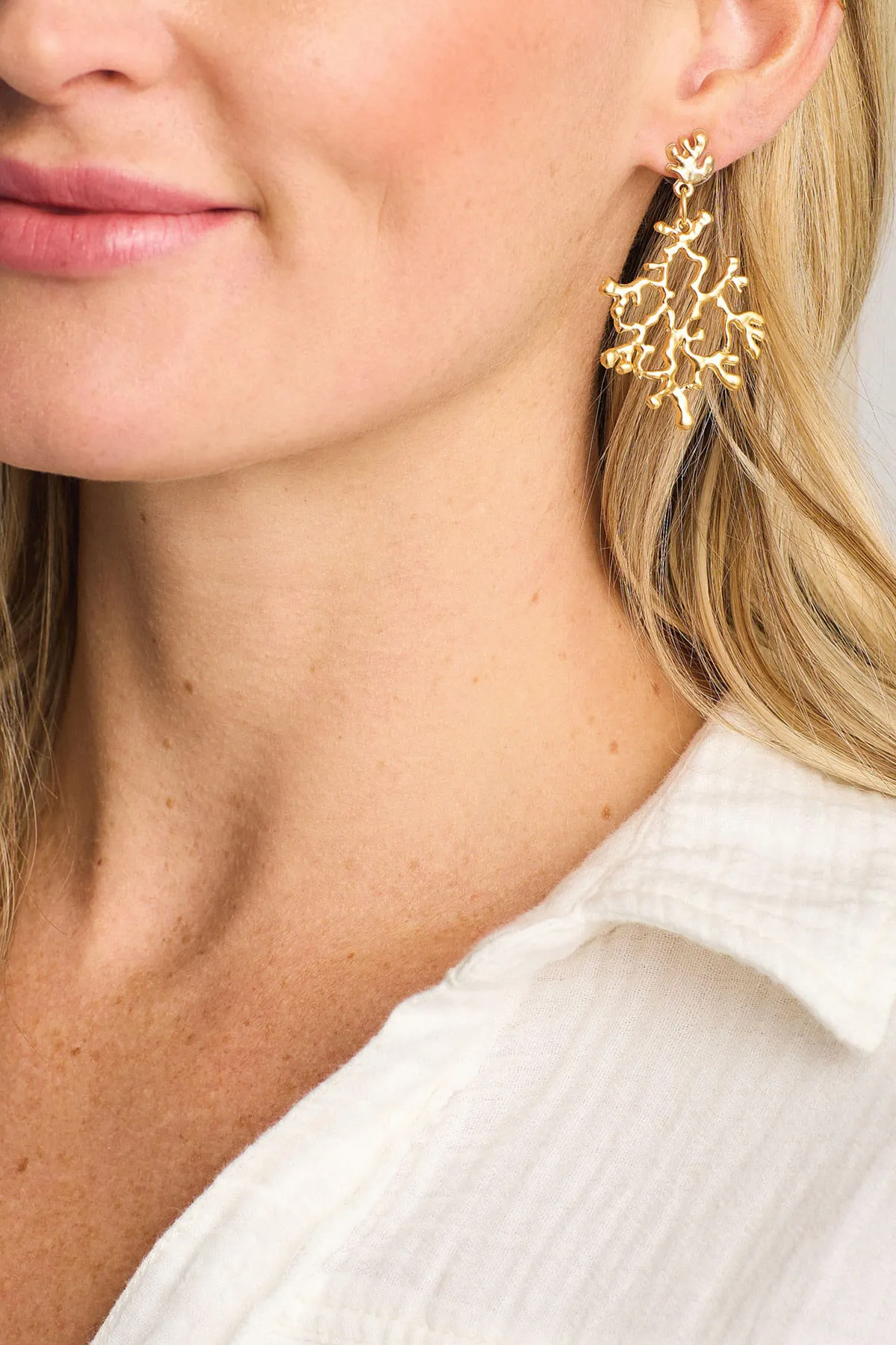 Susan Shaw Coral Branch Earrings