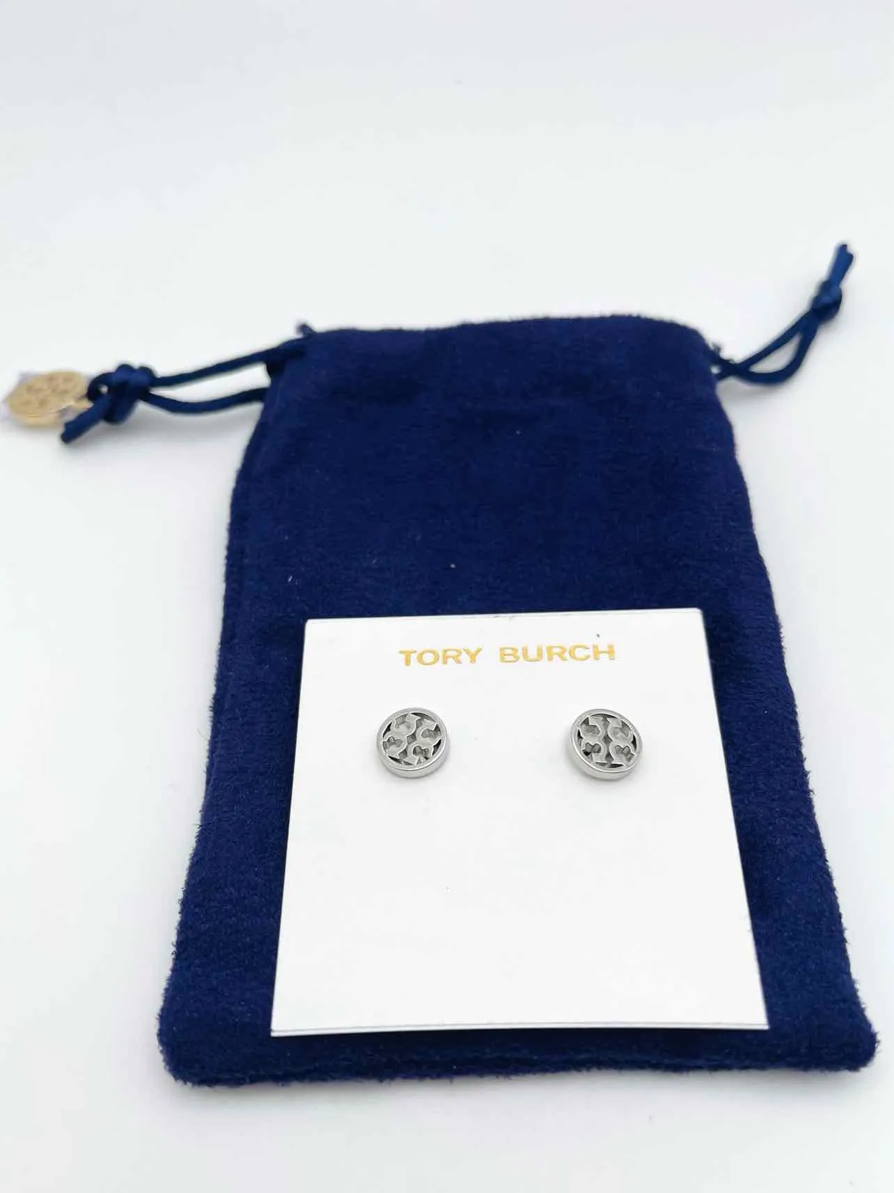 Tory Burch Silver Stud W/ BAG! Jewelry Earrings