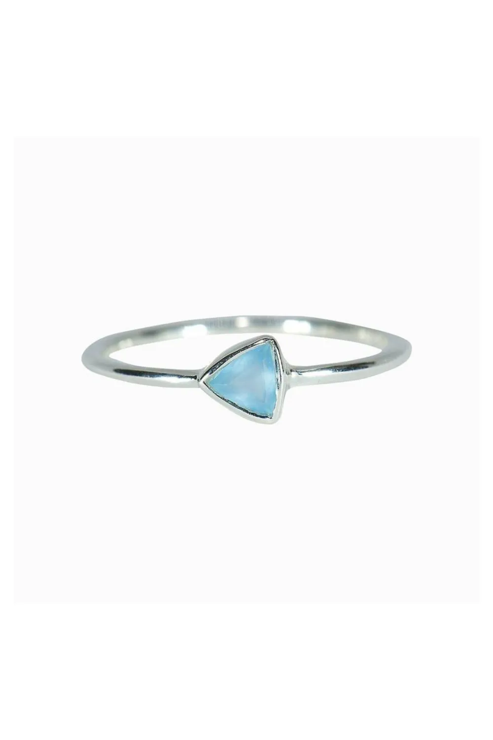 TRIANGLE CHALCEDONY RING | STERLING SILVER