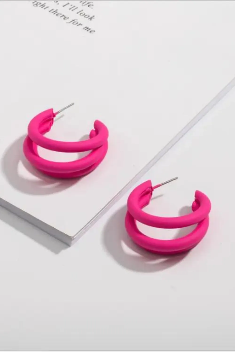 TRIPLE MATTE HOOP EARRINGS