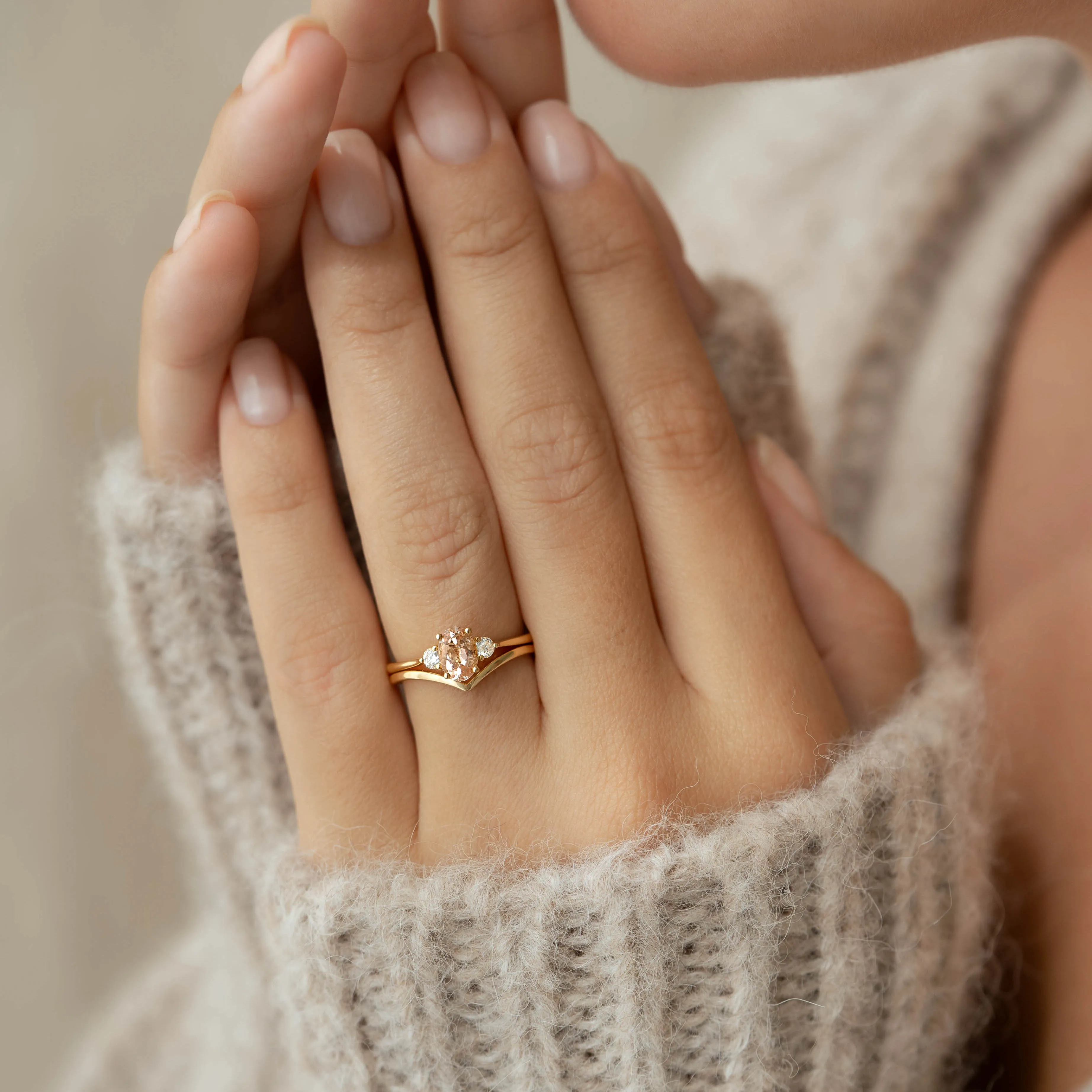 V Ring 14k Gold - Malva