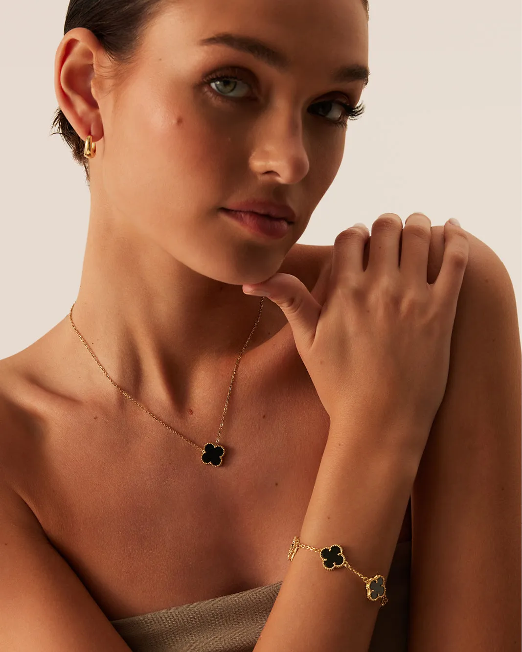 VENETIA BRACELET - BLACK-GOLD