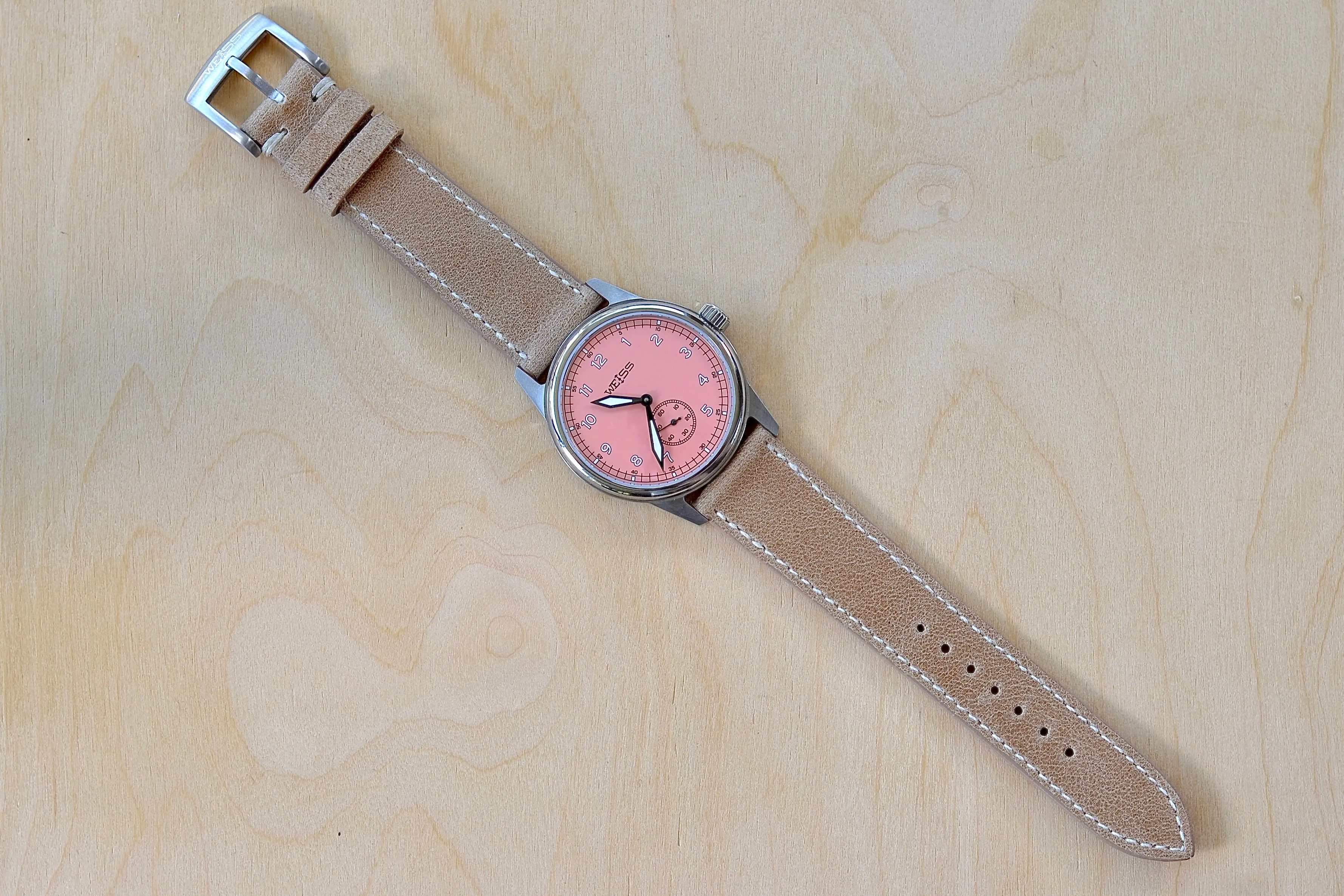 Weiss Watch - 38MM Limited Edition Standard Issue Field Watch in Pink Sand