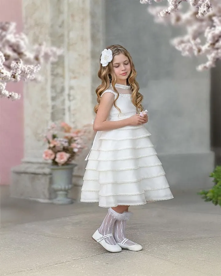 White Pearl Ceremony Flower Tie With Pearl Tassels