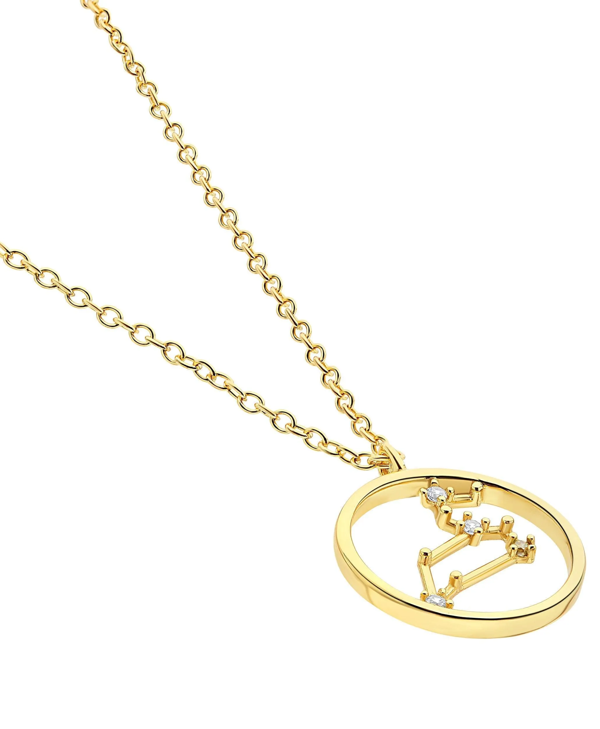 Zodiac Necklace Leo 18ct Gold Plated