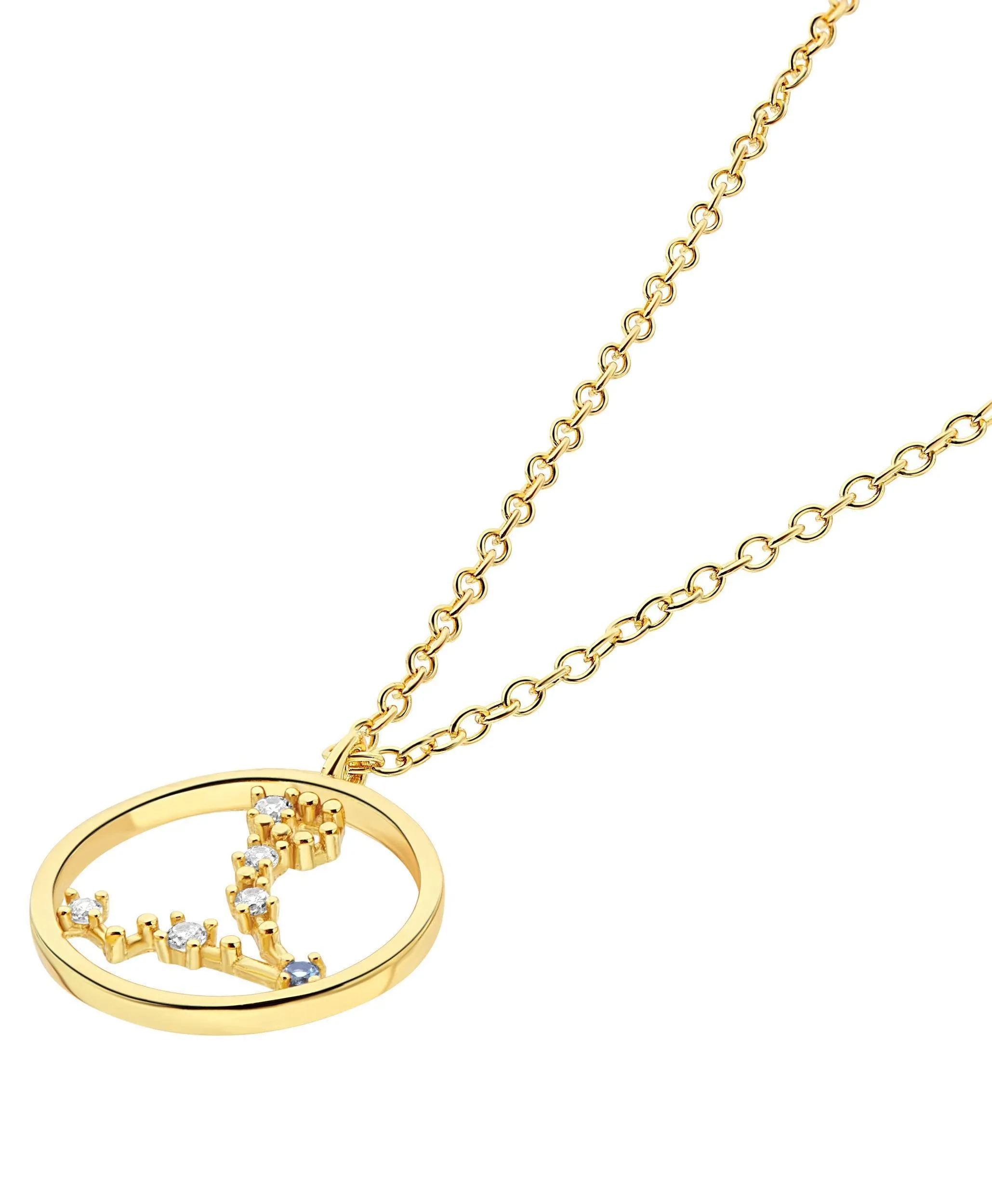 Zodiac Necklace Pisces 18ct Gold Plated