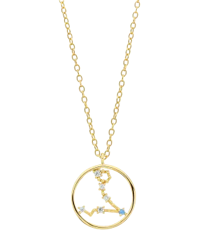 Zodiac Necklace Pisces 18ct Gold Plated